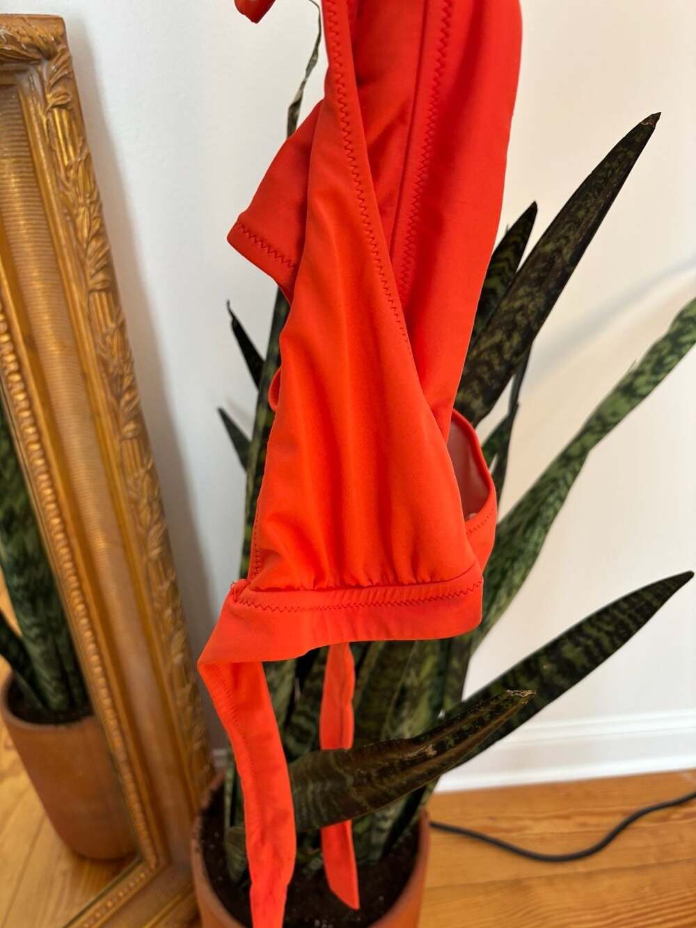 J.Crew orange  Halter Triangle Bikini Set Top Size L Bottom Size M - Picture 7 of 7